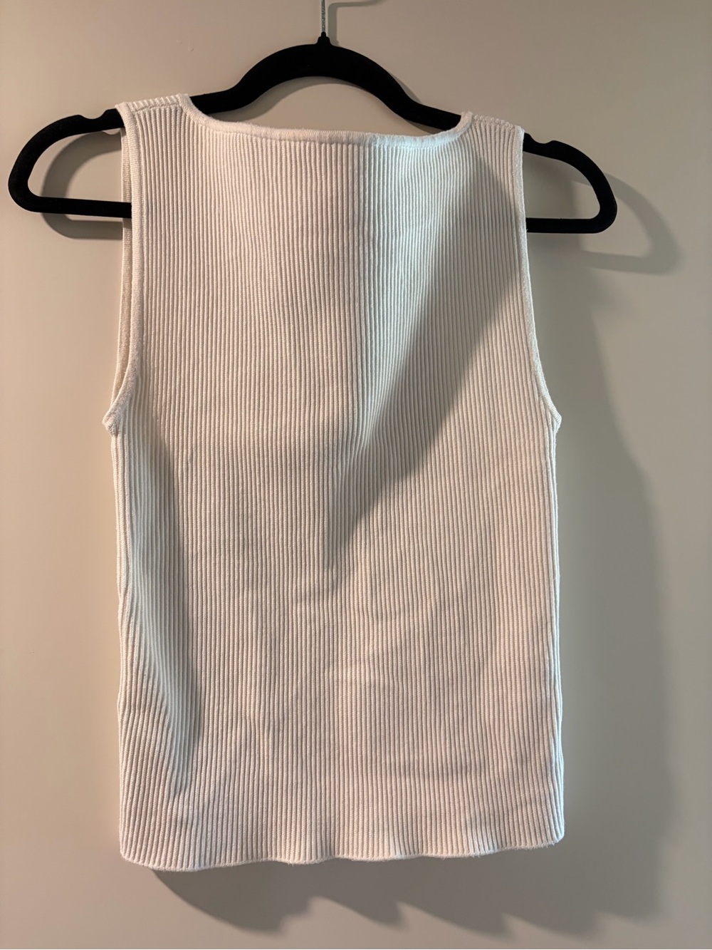 Abercrombie & Fitch White Ribbed Tank Top